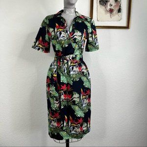 Brooks Brothers Black Floral Mini Dress